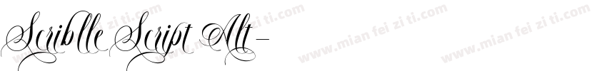 Scriblle Script Alt字体转换